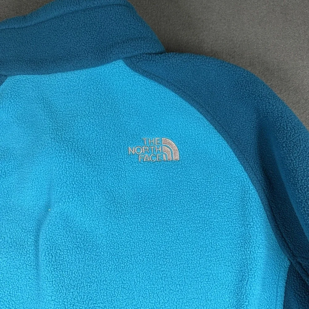 The North Face Fleece Jacket Womens XL Blue Teal Full Zip Outdoor Warm‎ Cozy